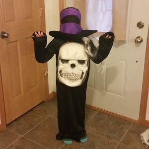 Kids Large Mad Hatter Skeleton Costume